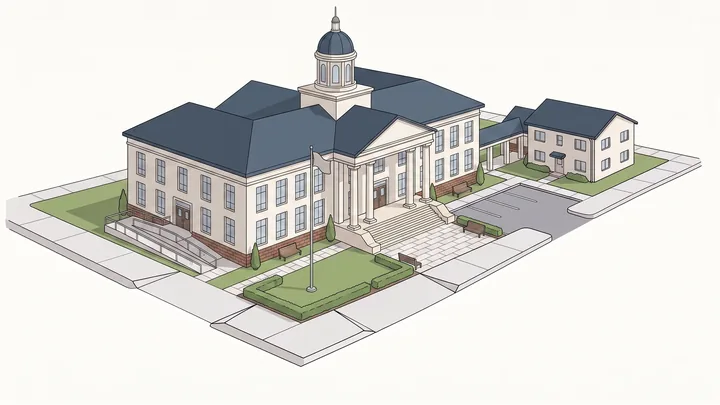 Illustration of a municipal government building