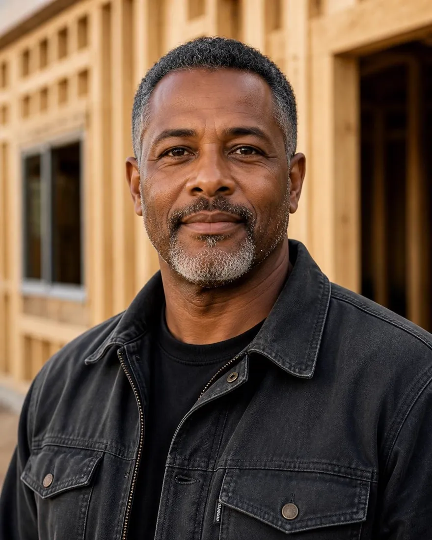 Portrait of Marcus Hale, Director of Field Operations at Black Pine Builders — a fictional person created for this sample